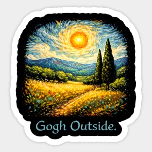 Gogh Outside Art Lover Painting Sticker